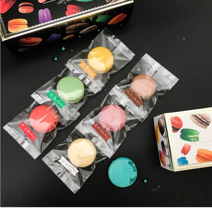 🔥 100pcs heat sealer cookie bag nougat wrapper sealing bag clear matte biscuit macaron mooncake heat seal packaging