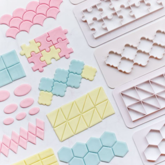 3pcs Honeycomb Cutter Round Cutter Scales hexagon triangle rectangle oval square jig saw jigsaw scale arabian