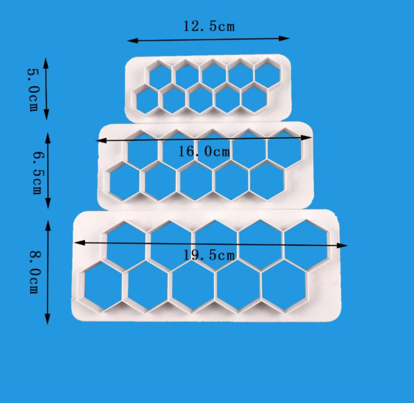 3pcs Honeycomb Cutter Round Cutter Scales hexagon triangle rectangle oval square jig saw jigsaw scale arabian