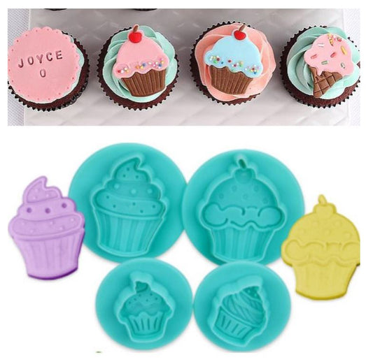 Cupcake cupcakes plunger cutter set mould cookie mold