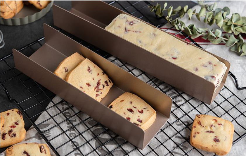 Icebox cookies mould checkerboard biscuit shaper tool square cookies shaping mold U shape metallic tray