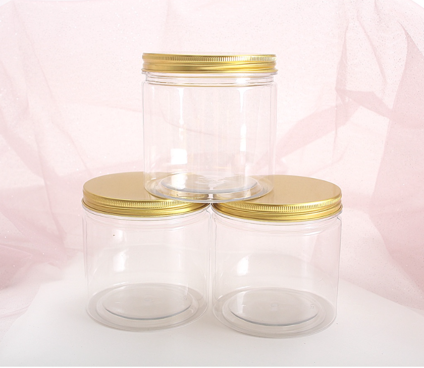 🔥Cookie jar biscuit tin round food storage plastic container transparent grain nut storage cookies bottle can