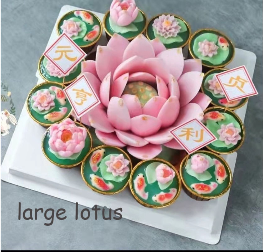 3D lotus jelly mould 莲花模 floral chinese new year agar agar mold