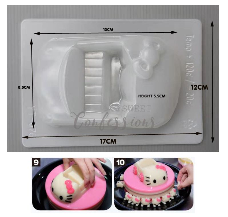 Hello kitty car jelly mould agar agar plastic mold