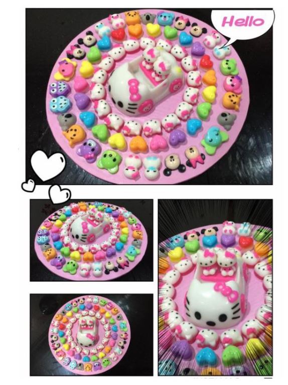 Hello kitty car jelly mould agar agar plastic mold