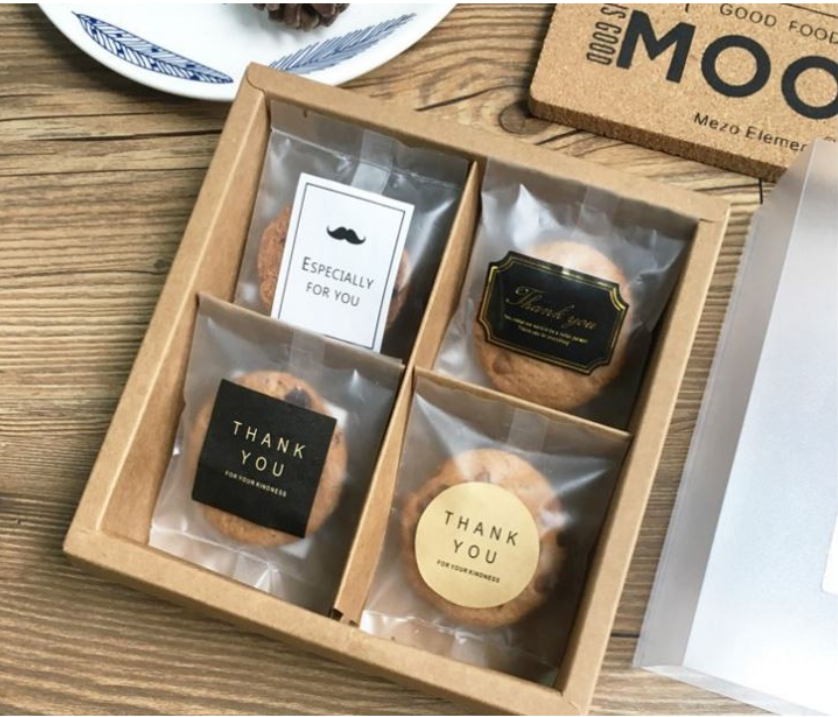 🇸🇬🇸🇬 Kraft box Food tray takeaway box 2 / 4 / 6 / 8 cavity brownie box kraft brown cake packaging box 80g 2 cavity mooncake boxes