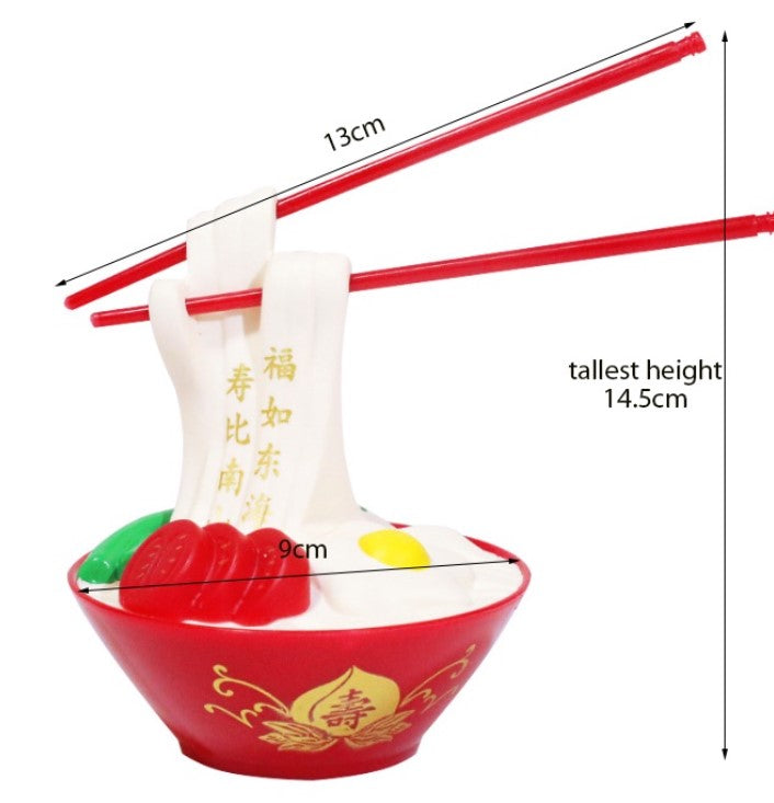 Longevity noodle cake topper elderly grandfather birthday cake grandmother 祝寿蛋糕 decoration