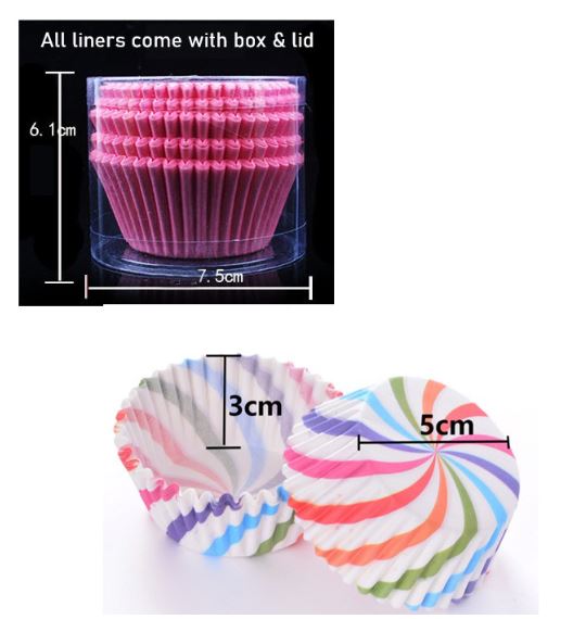 50 / 100pcs Paper cupcake liner - large greaseproof baking paper cups baking case liners