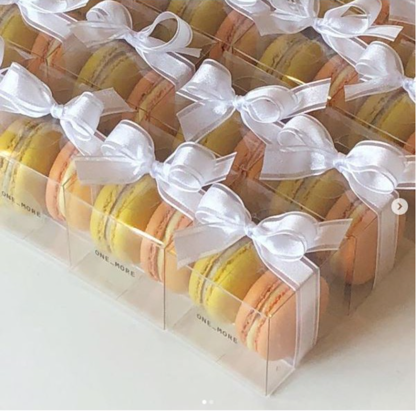 🔥 10pcs macaron box transparent clear gift box macaroon for 1 macaron 2 macaron 3 macaron single double triple macarons