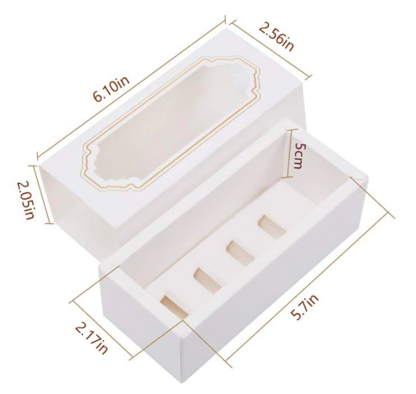 🇸🇬10 / 50pcs Macaron box gift packaging boxes for 5 macarons paper box