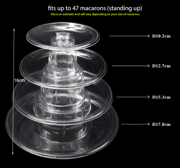 Macaron display stand macaron tower clear plastic rack