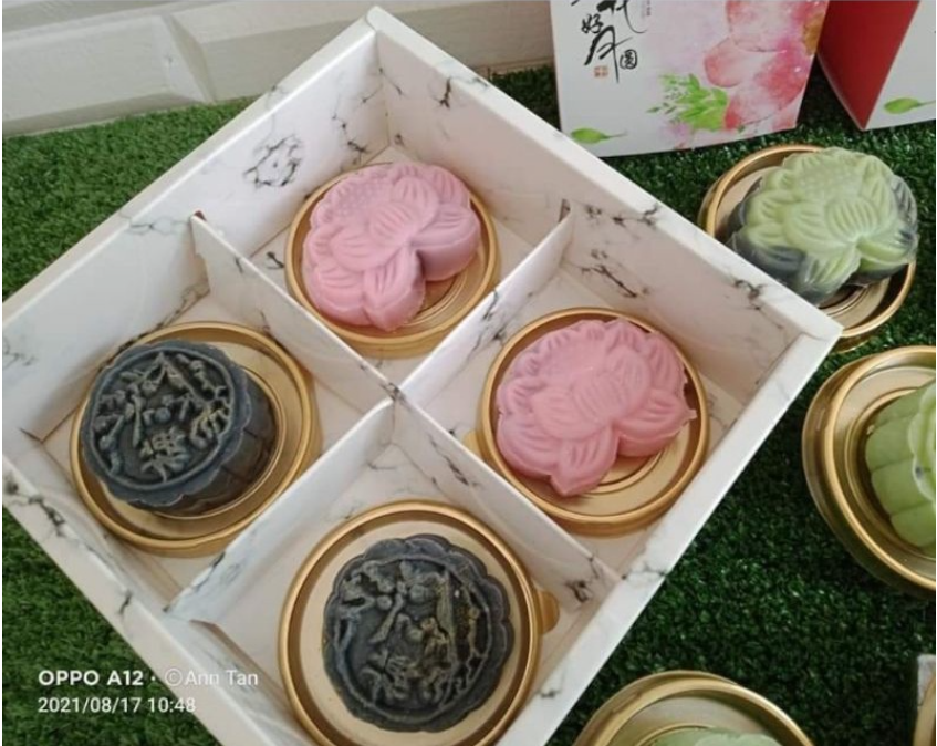 Marble mooncake box tart box 4 cavity 6 cavity pastry cake dessert brownie gift packaging box