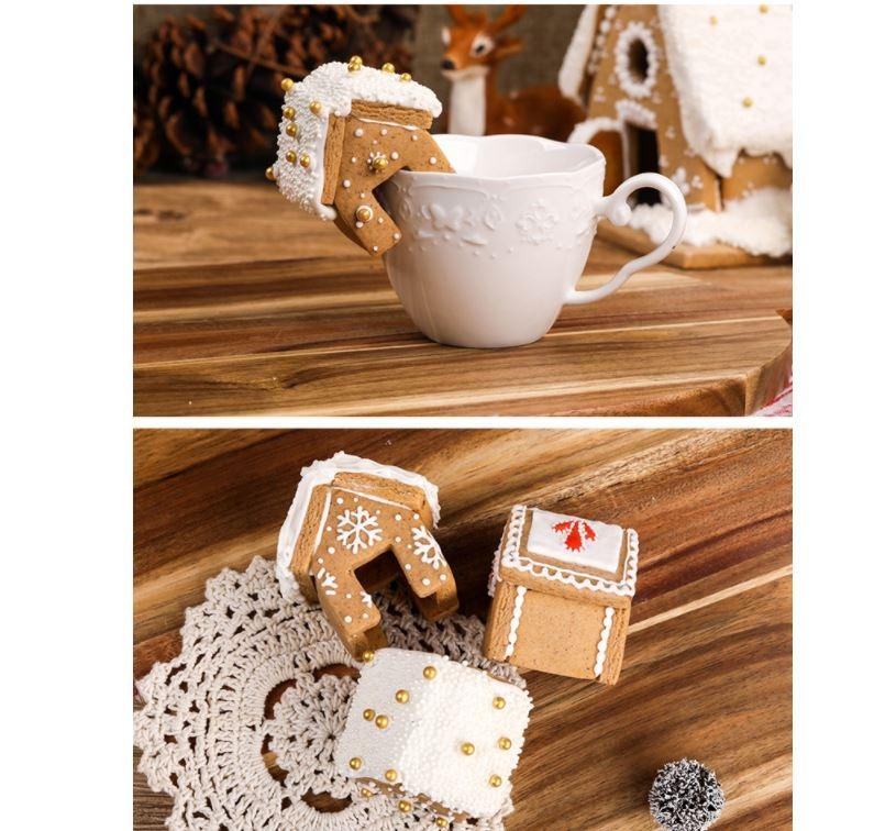 Mini gingerbread cookie cutter 3D cottage house christmas cutter set xmas biscuit decorating