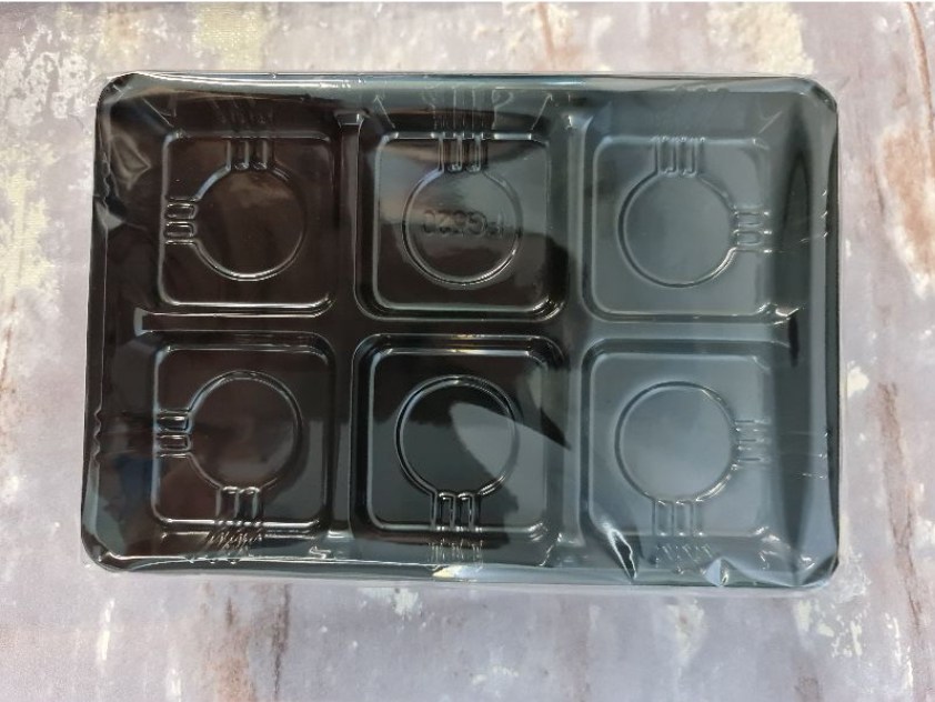 🇸🇬(10pcs) mini tart tray mooncake box cake brownie box disposable food tray 4 compartment packaging box fruit tart box