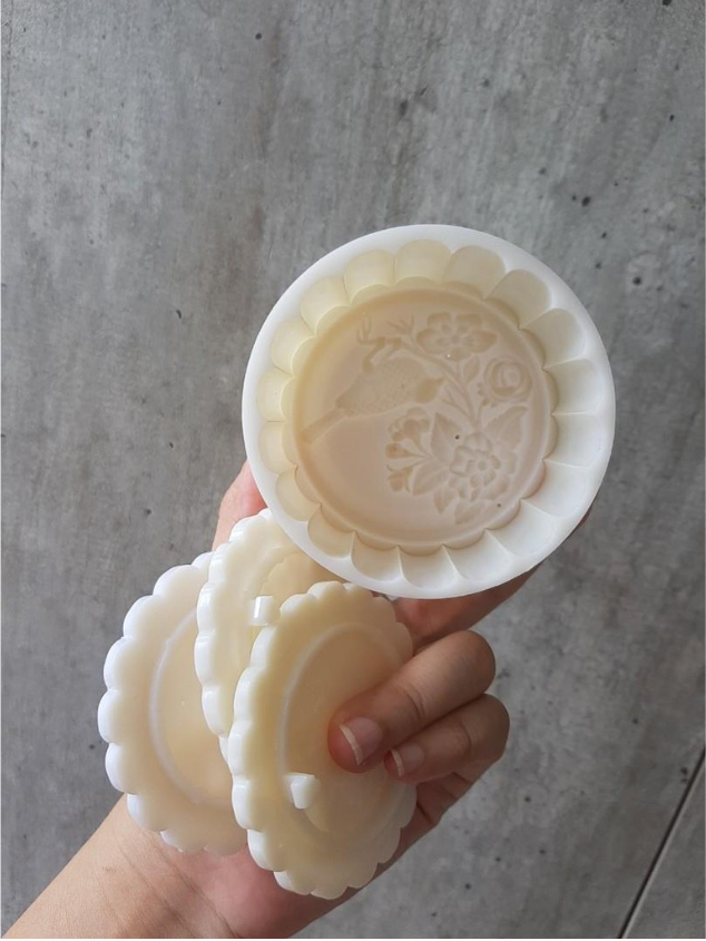 125g mooncake mould Large Floral & bird rabbit mooncake press mold presser