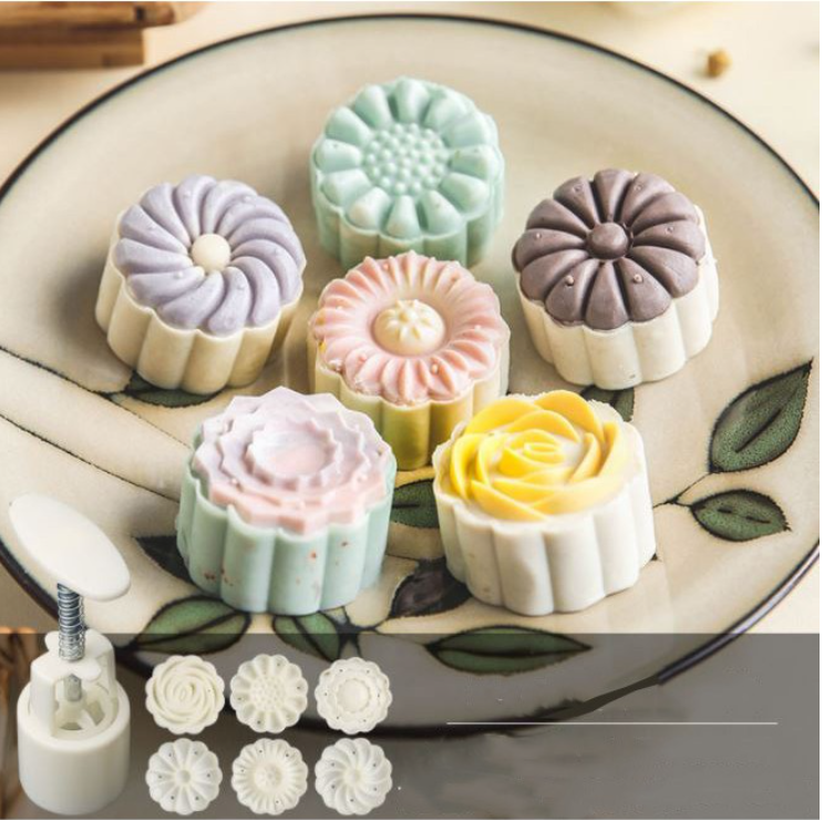 50g DIY Plastic Material Mooncake Moulds Set Shape Moon Cake Molds