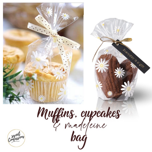 100pcs Muffin bag cupcake packaging plastic wrapper mini cupcake gift wrapping box cookie bags