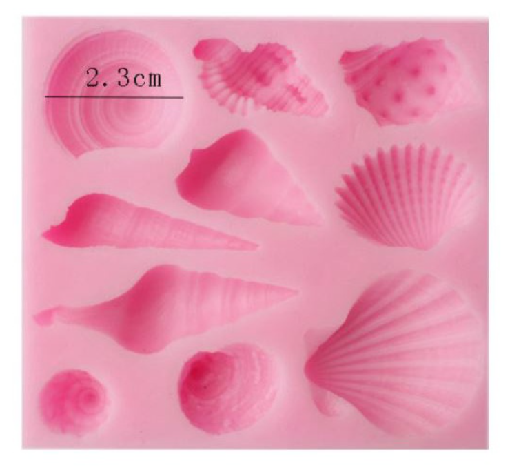 Seashell mermaid ocean aquatic theme silicone fondant mould mold sweet confessions