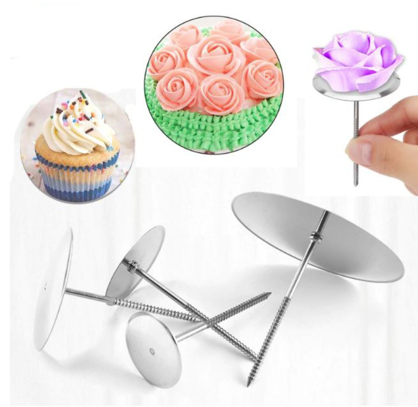 3pcs Flower nail piping nozzle tip piping flower stand