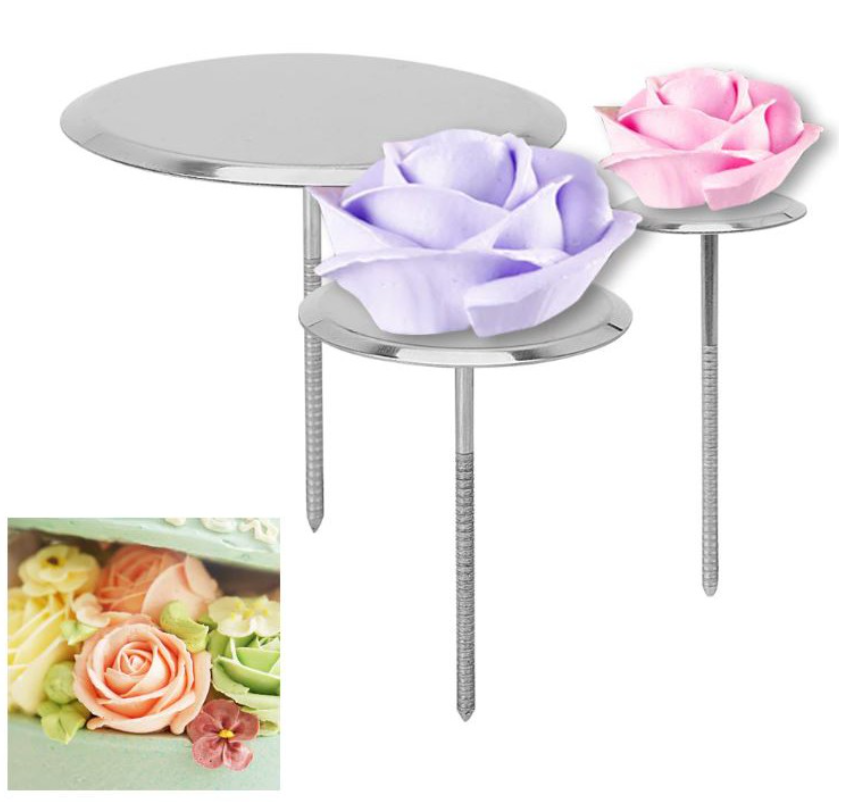 3pcs Flower nail piping nozzle tip piping flower stand