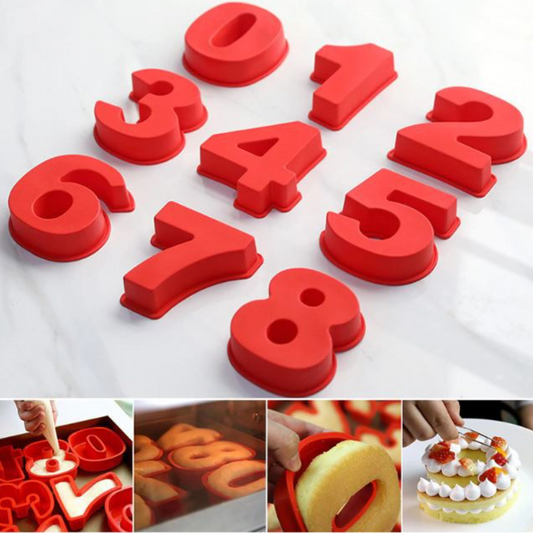 6 / 10 inch Number mould numeric cake mould number jelly silicone mould