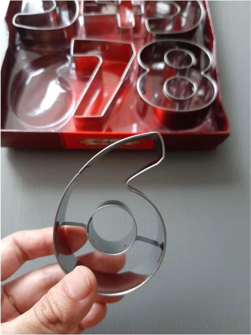 Large number cutter set numeric stainless steel cookie cutter set numbers fondant cutting tool