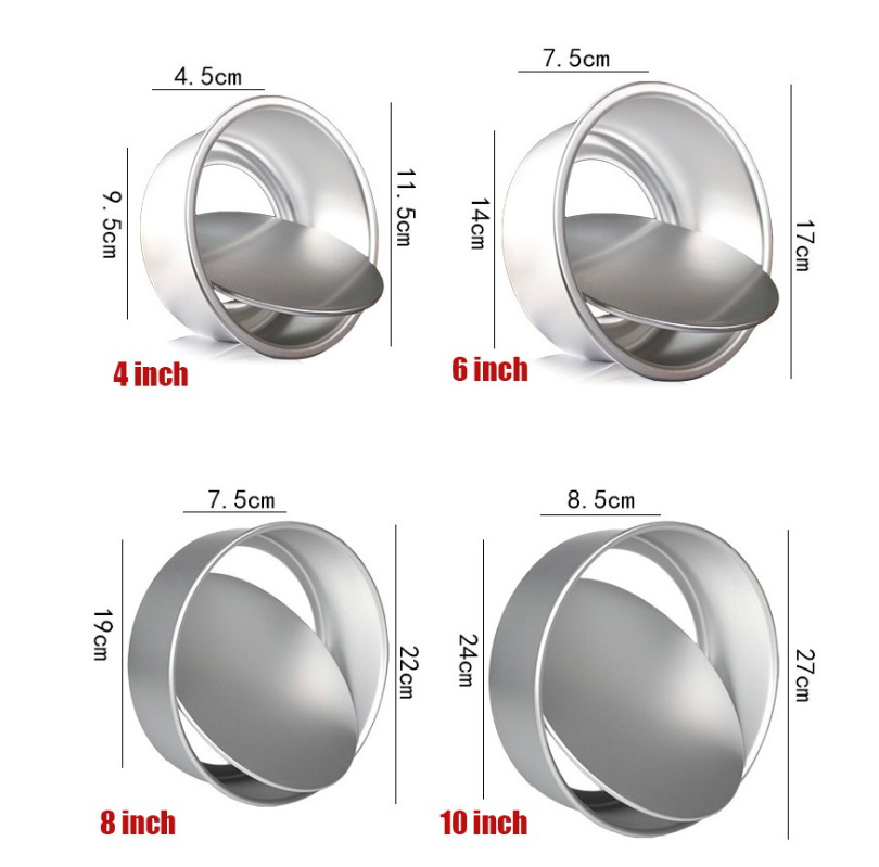 6 / 8 / 10 inch Aluminium Cake Pan Removable bottom cake mould baking tray 4 inch 6 inch 7 inch 8 inch r