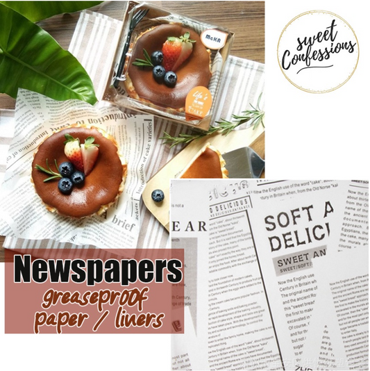 50pcs liners - newspapers checker square greaseproof baking paper muffin cake liner rustic baking mat checkered yellow