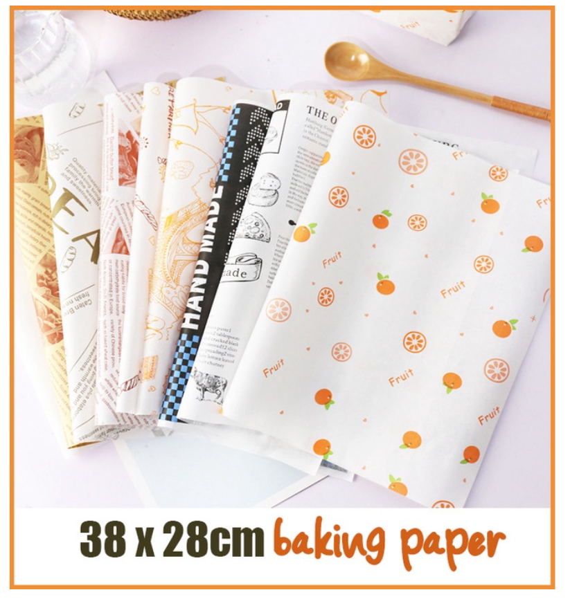 20 sheets greaseproof baking paper parchment sheets non-stick oil absorbent paper