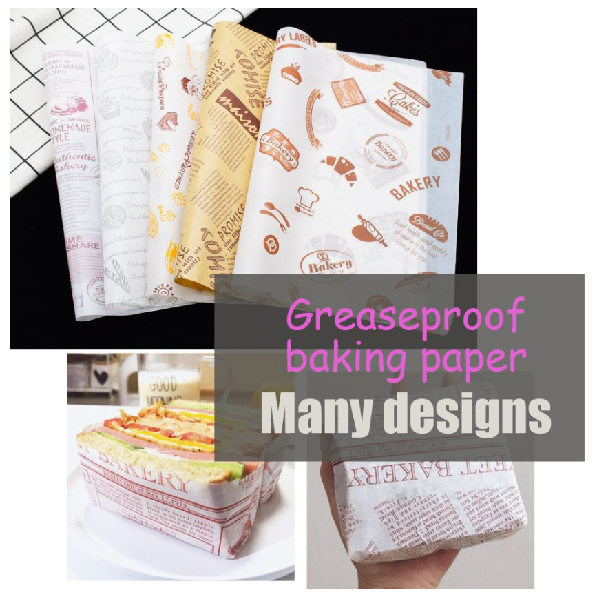20 sheets greaseproof baking paper parchment sheets non-stick oil absorbent paper