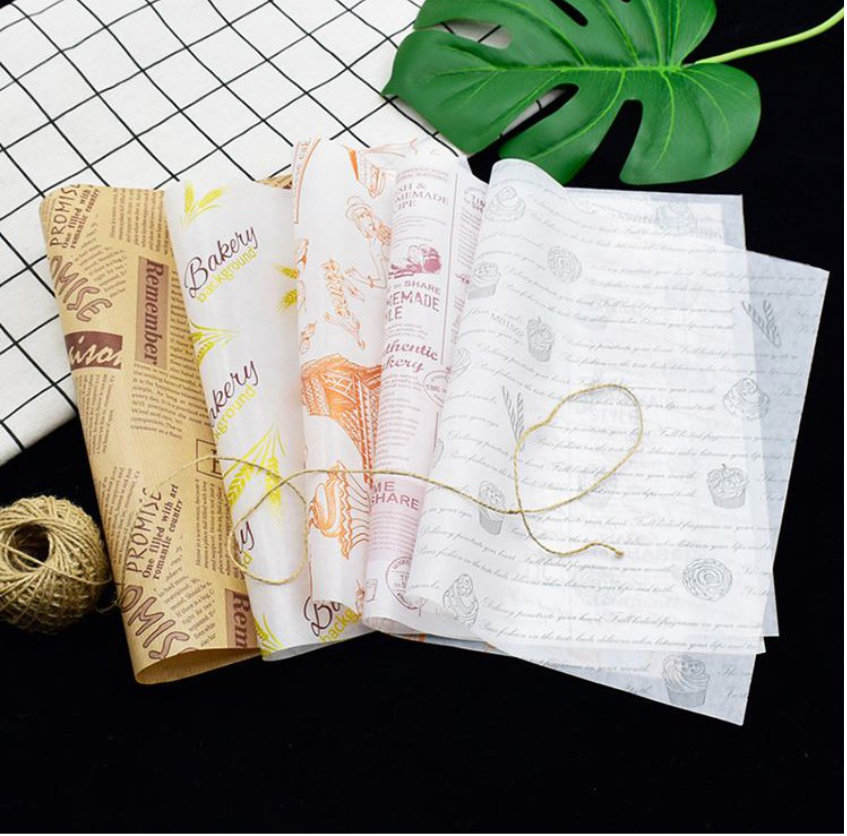 20 sheets greaseproof baking paper parchment sheets non-stick oil absorbent paper