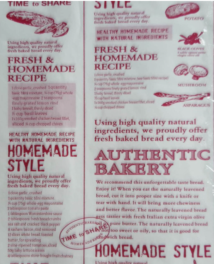 20 sheets greaseproof baking paper parchment sheets non-stick oil absorbent paper