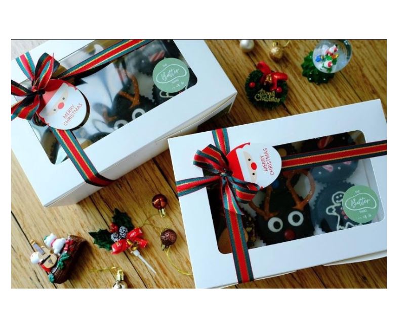 (22 metres) 2cm Xmas ribbon christmas ribbons green red gift box packaging bow