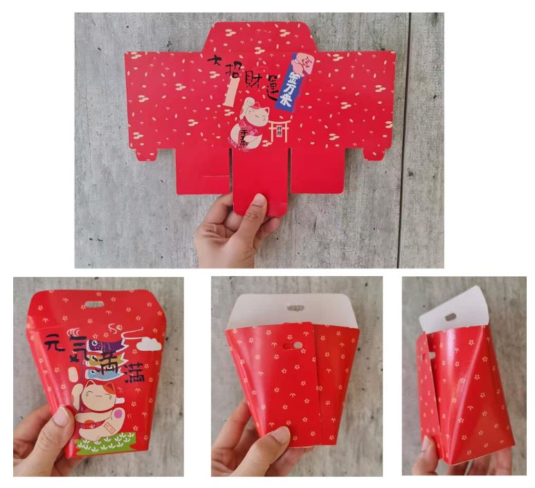 🇸🇬 CNY gift bag candy sweets cookie bag chinese new year packaging paper wrapper fortune cat packing bag