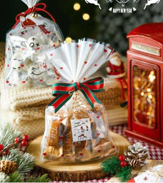 (22 metres) 2cm Xmas ribbon christmas ribbons green red gift box packaging bow