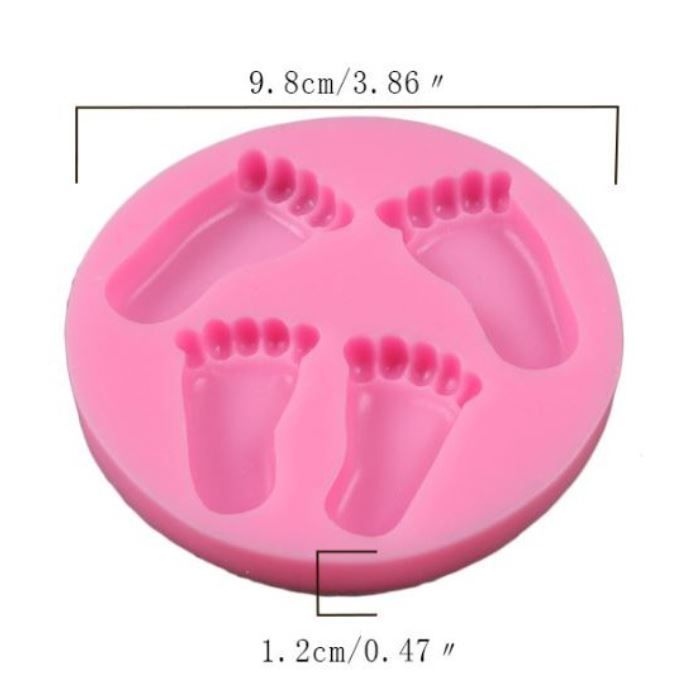 Baby foot cake decorating silicone mould jelly chocolate mold