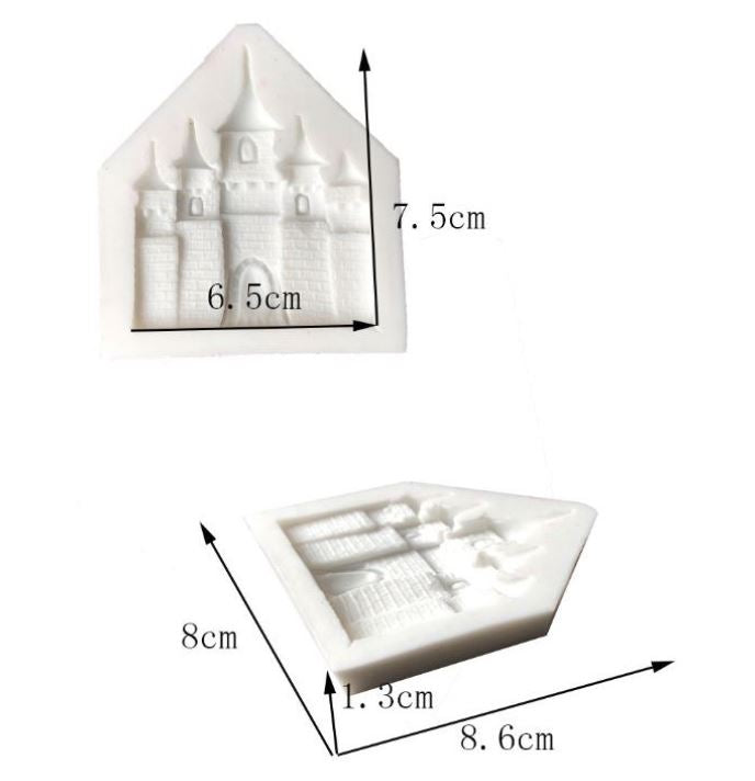 Castle fondant mould fairy tale castle princess silicone mold for cake decorating jelly art
