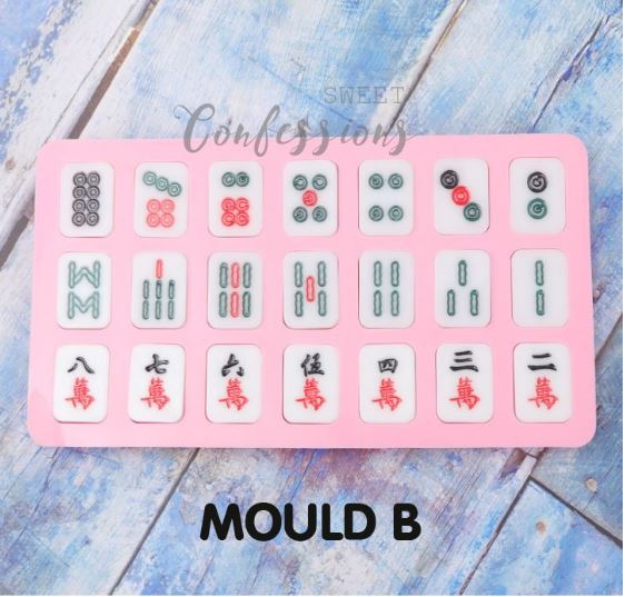 Mahjong silicone mould for chocolate cake decorating jelly art mold