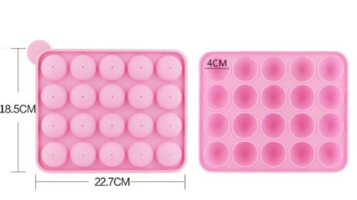 20pc cake pop mould ball mould dome mold truffle ball mould for making cake pops (free 20 sticks)