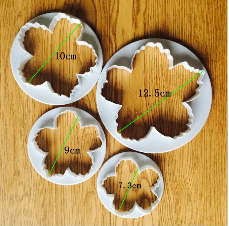 4pcs Peony gumpaste flower cutter open peony cutters for cake decorating