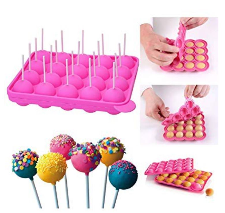 20pc cake pop mould ball mould dome mold truffle ball mould for making cake pops (free 20 sticks)