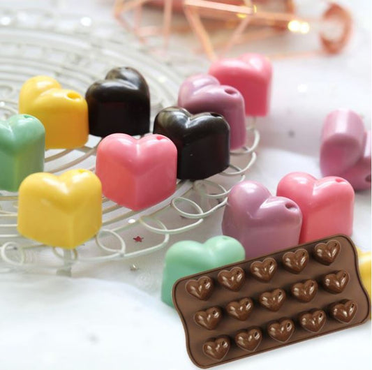 Heart valentine silicone chocolate mould jelly ice cube silicon mold