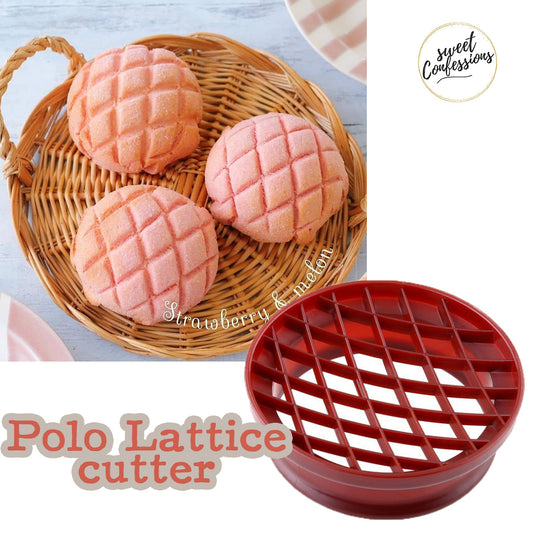 Polo bun lattice maker cutter criss cross embosser quilt impression