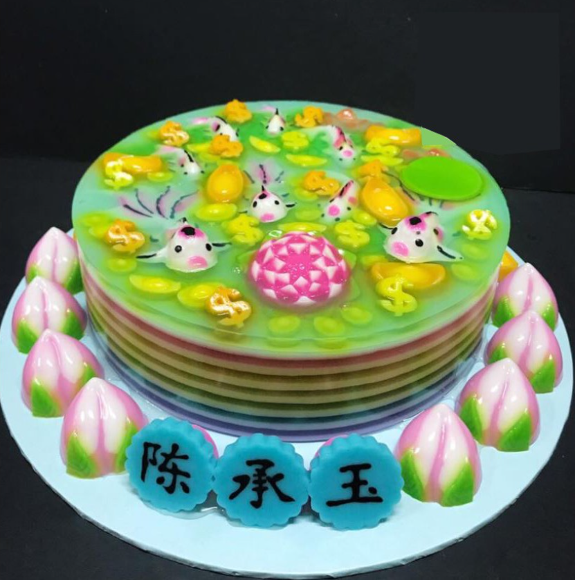 Jelly mould - Goldfish lotus pond landscaping agar agar mold 莲花模 金鱼果冻模