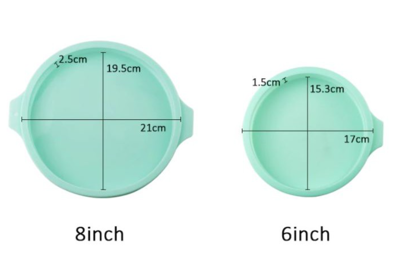 Shallow cake pan silicone baking mould for rainbow cake