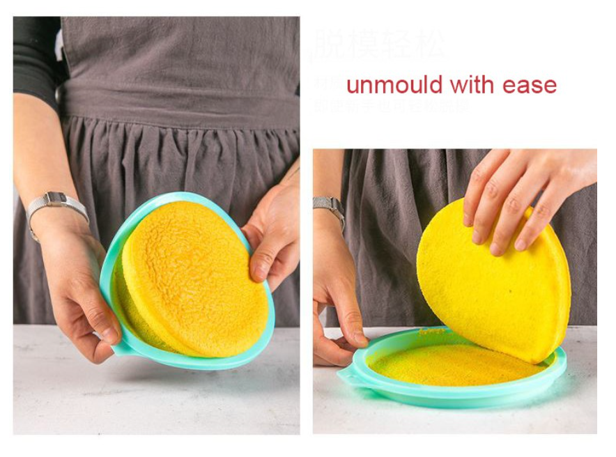 Shallow cake pan silicone baking mould for rainbow cake