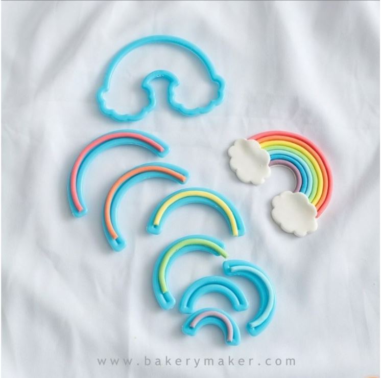 Rainbow cutter - fondant cake decorating cookie cutter arc shape round cutters