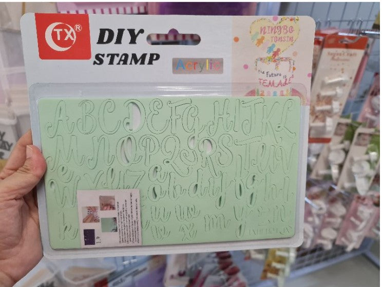 Alphabet embosser fondant cake letter stencil presser text embosser fondant cake decorating Sweet Stamp