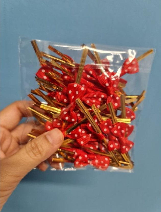 50pcs ribbon wire twist bow wire cookie wrapper fastener