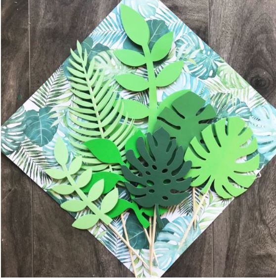 7pcs Topper - Safari animal cake topper happy birthday zoo toppers